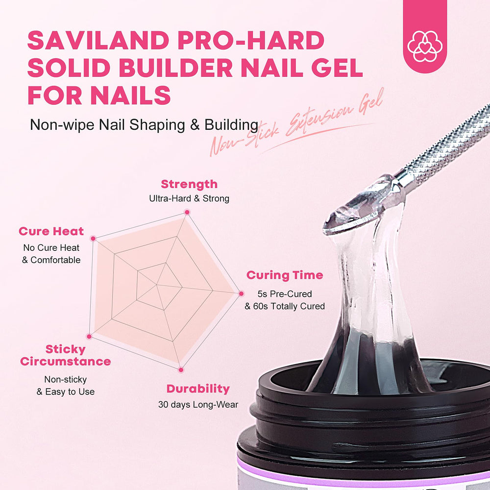 Tips acrílicos transparentes SAVILAND para extensiones limpias