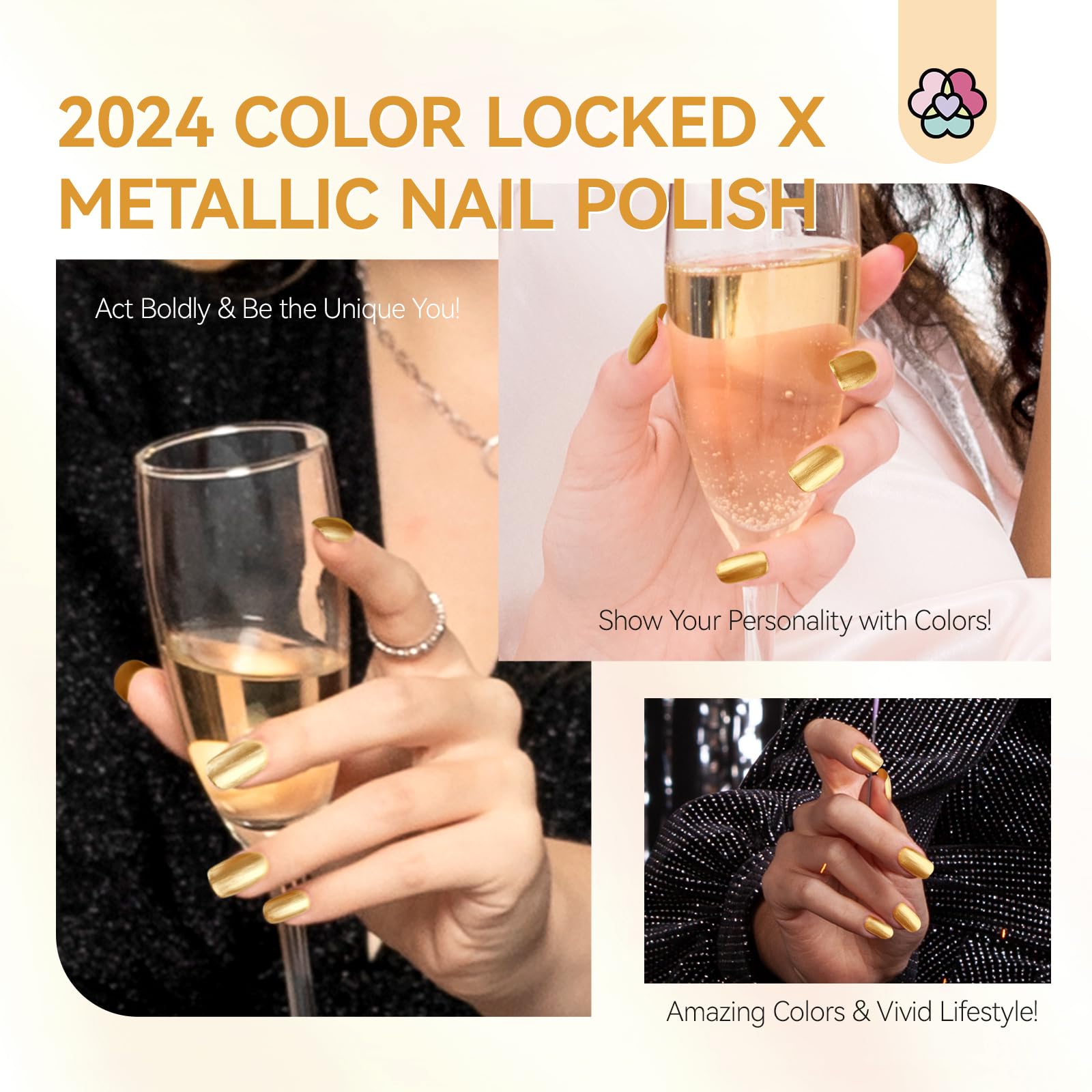 SAVILAND gold polish on toes with durable shimmer