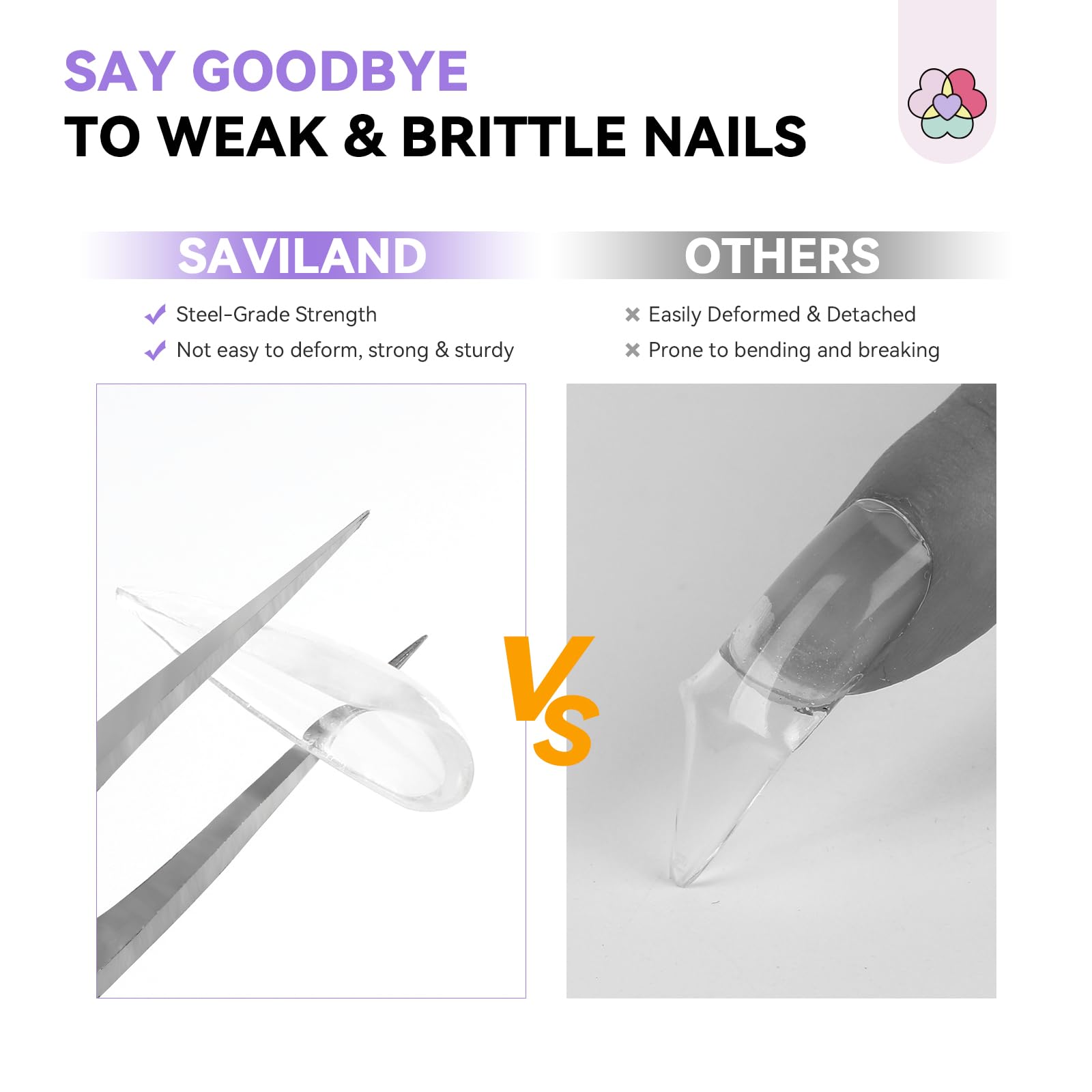 SAVILAND top gel bottle provides durable shine and protection.