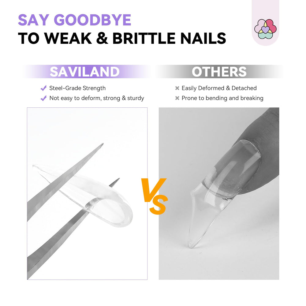 SAVILAND top gel bottle provides durable shine and protection.