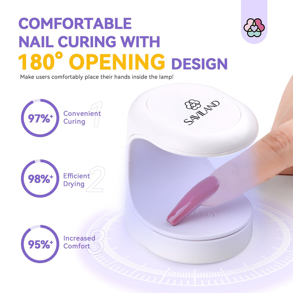 SAVILAND travel-friendly lamp with compact body for DIY nail art anywhere