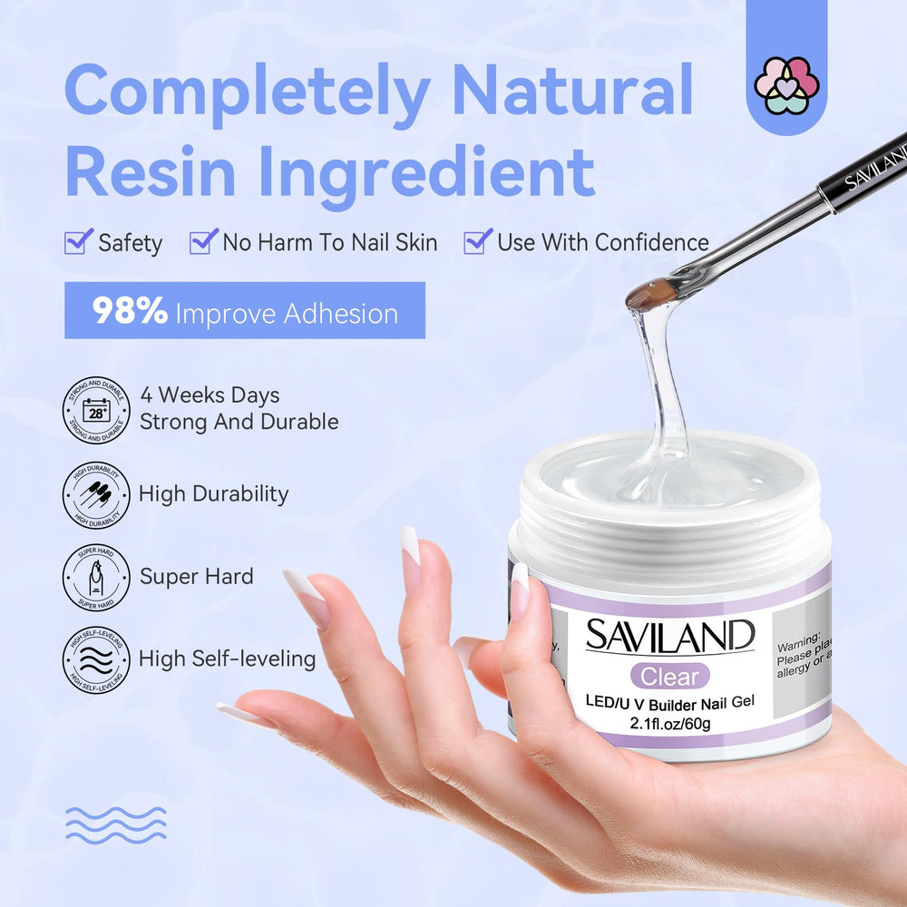 SAVILAND aplicación de gel para uñas con acabado claro y duradero
