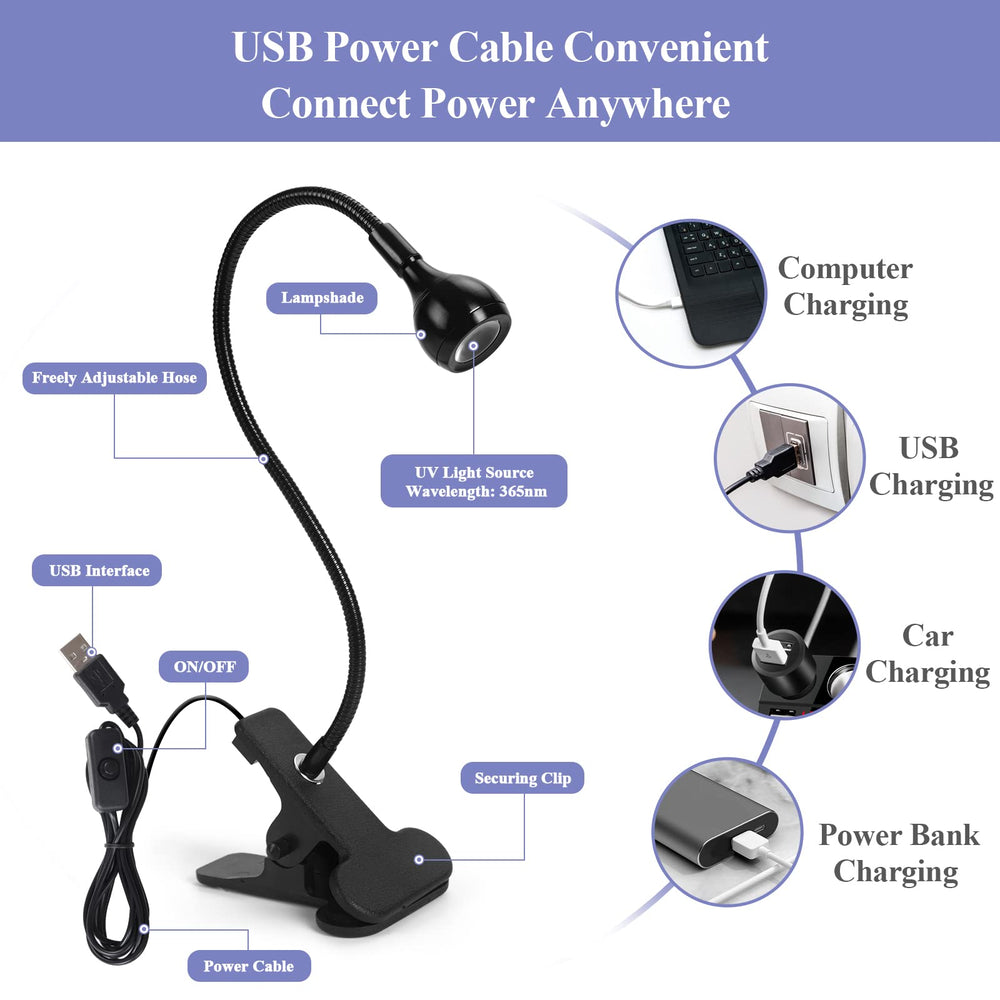 SAVILAND USB-powered nail lamp travels easily with a long 55-inch cable.