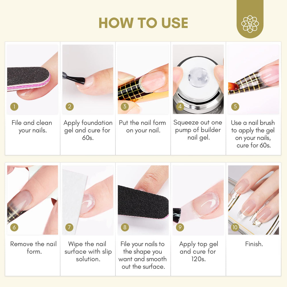 Uso versátil de SAVILAND para extensiones de uñas con aspecto natural.
