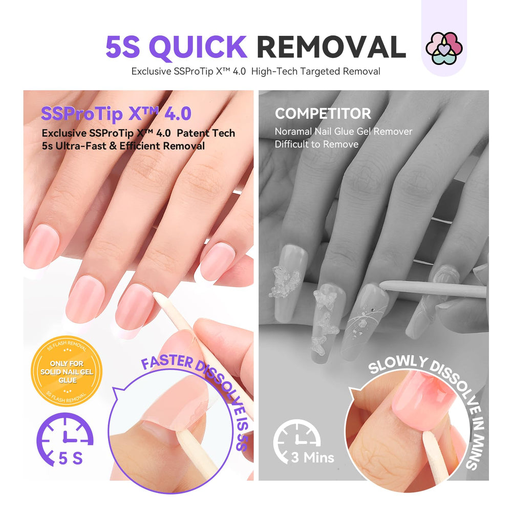 SAVILAND remover shown compatible with UV/LED gel systems.
