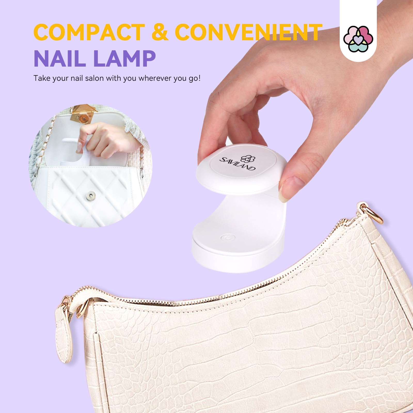 SAVILAND UV/LED dual-light nail lamp offers versatile curing for gel polishes across brands