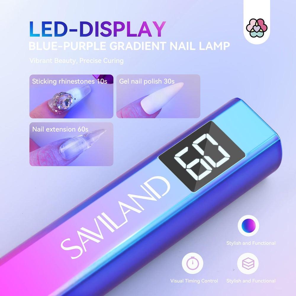 SAVILAND UV light for nails USB-C charging for convenient power