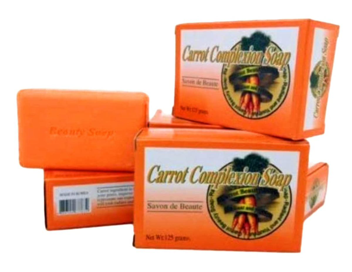 Savon De Beaute Carrot Complexion Soap bar showcasing natural orange hue for daily cleansing