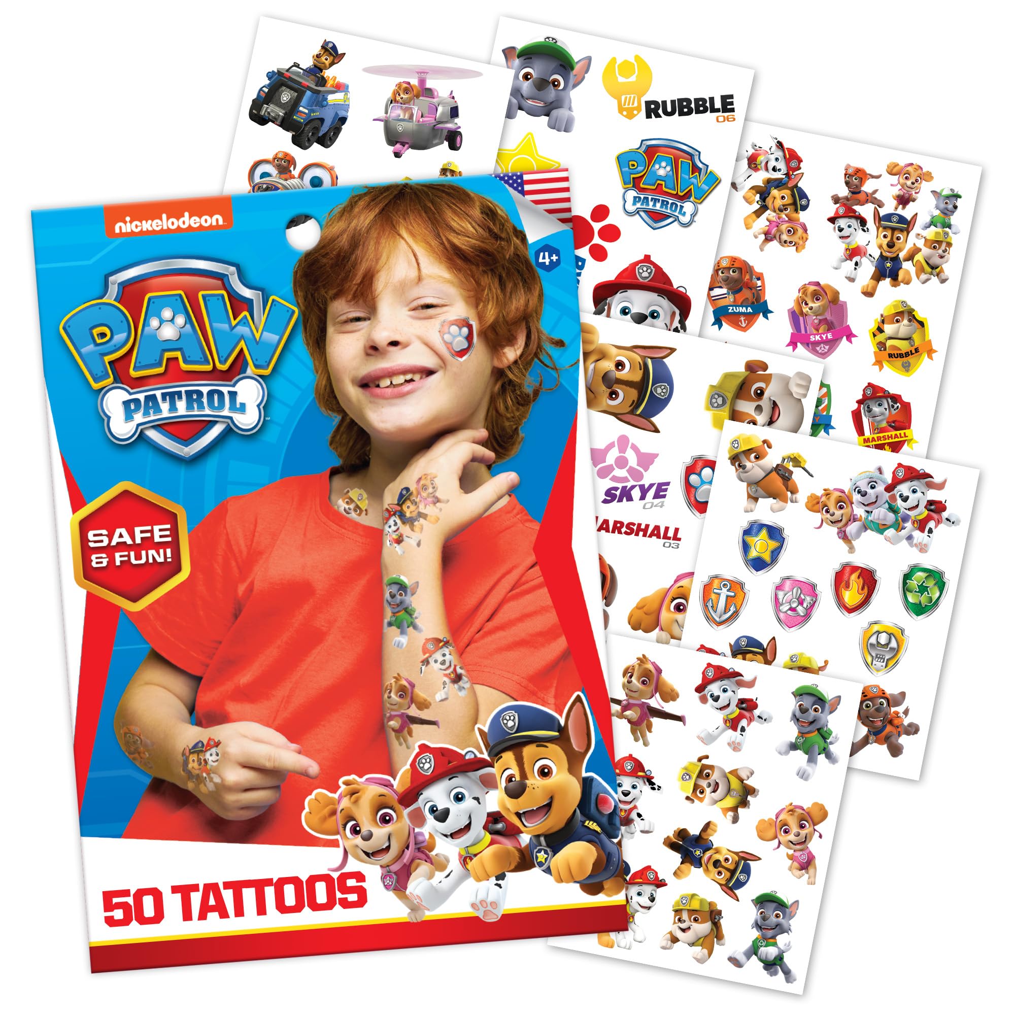 Savvi Paw Patrol tatuajes 50 diseños para fiestas, fácil aplicación
