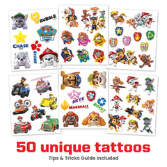 Tatuajes temporales Paw Patrol de Savvi, tinta cosmética segura para piel