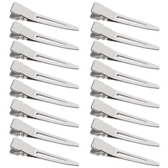 SBYURE 100 pack 1.77 inch single prong duckbill clip with silver setting for secure pin curls