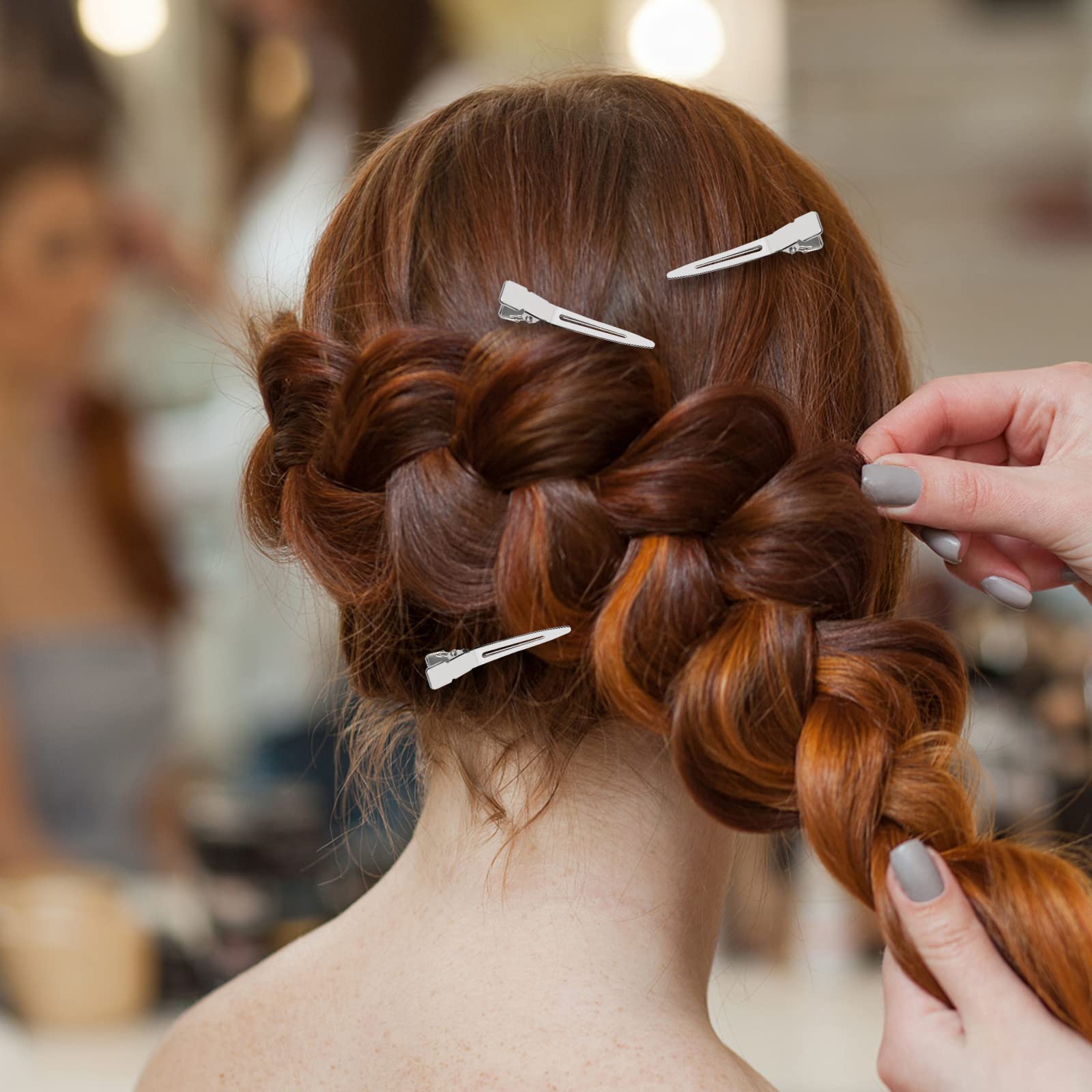 SBYURE metal hair clip set supports organizing extensions and daily styling without snagging