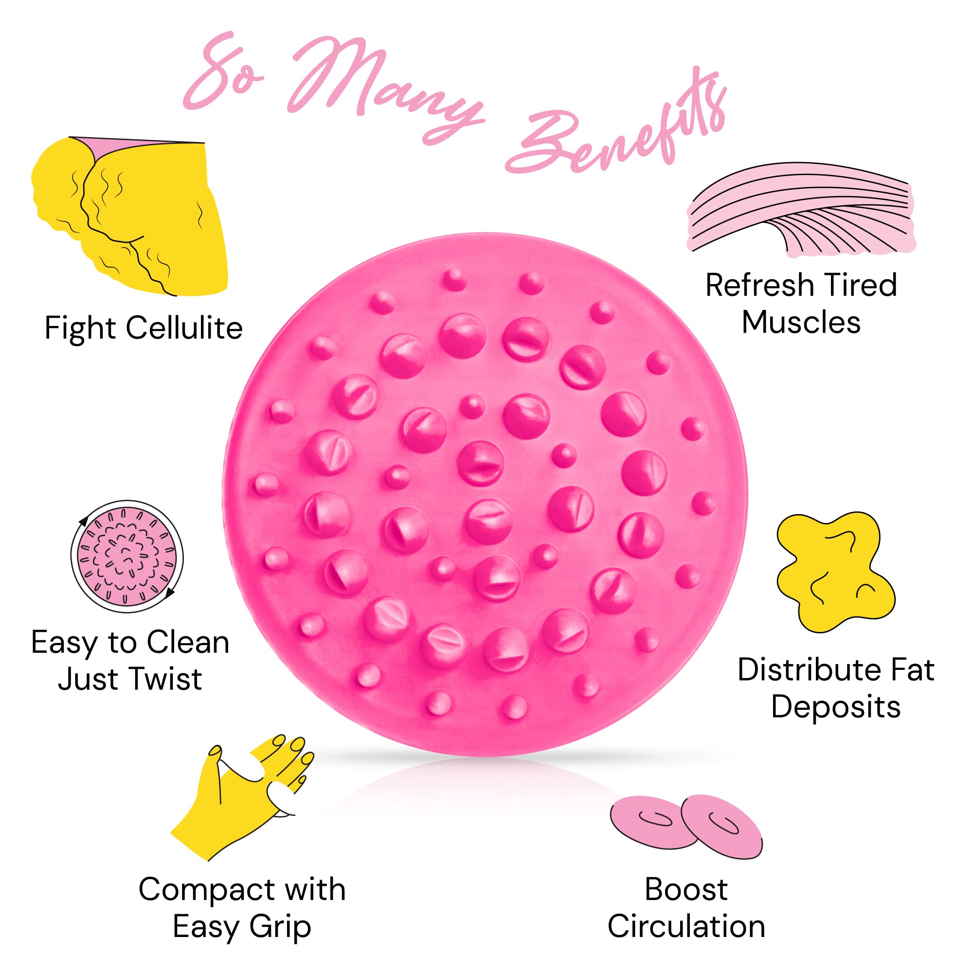 Compact pink Scala massager design for easy grip
