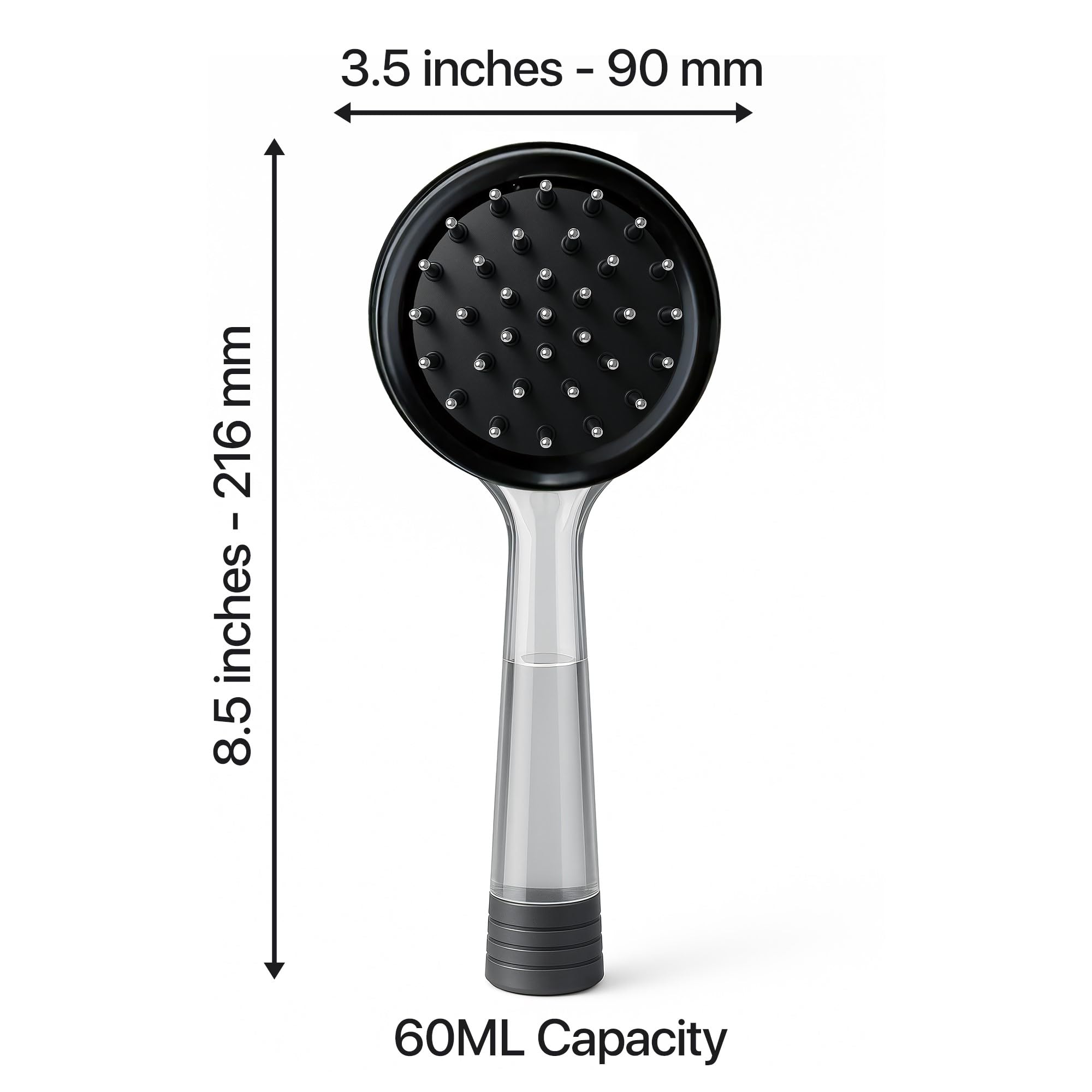 Scalp Direct massager works with low viscosity liquids for steady dispersion.
