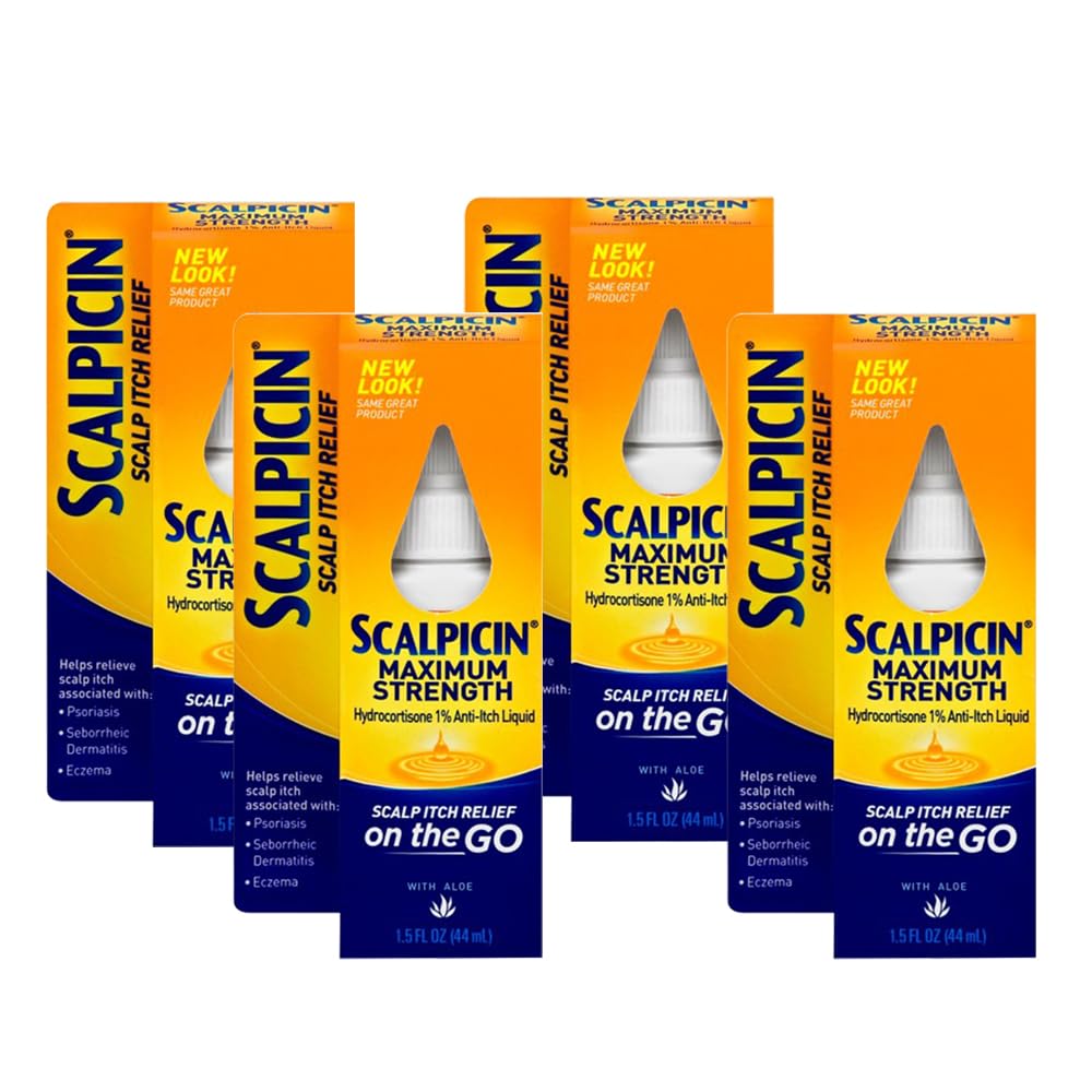 Scalpicin Max Strength bottle front view, fragrance-free and greaseless scalp care