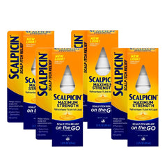 Scalpicin Max Strength bottle front view, fragrance-free and greaseless scalp care