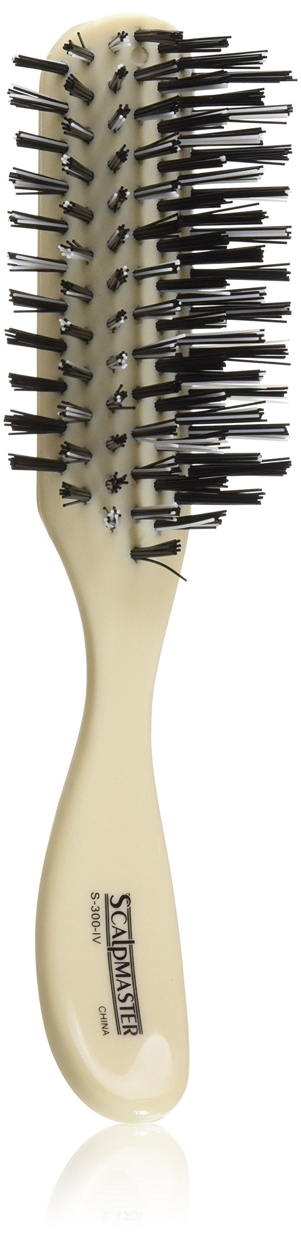 Scalpmaster S-300-IV nylon bristle brush front view for gentle scalp detangling