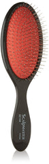 Scalpmaster Wire Cushion Brush closeup highlighting the flexible cushion for gentle detangling.