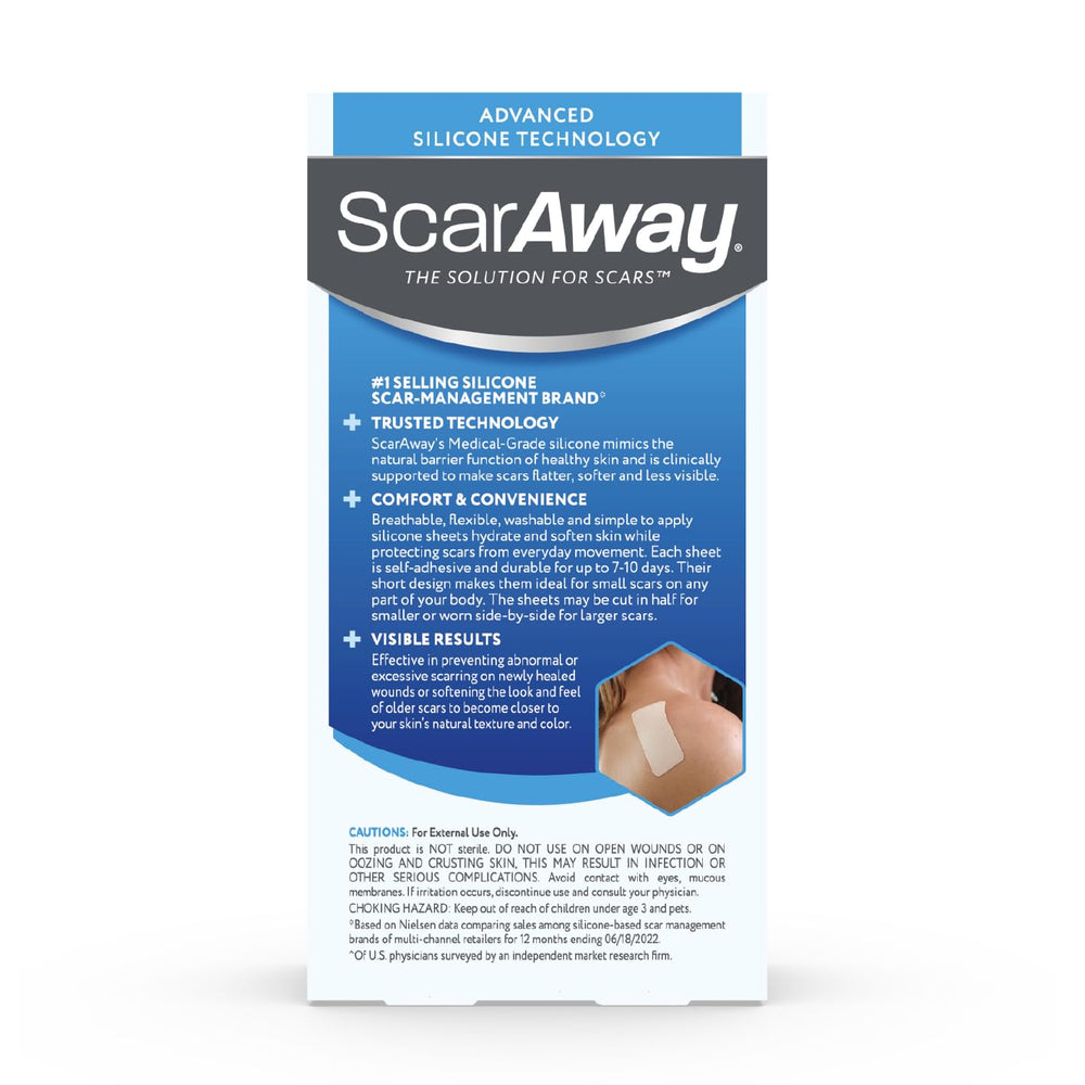 ScarAway sheets allow up to 7–10 days of use per wear.