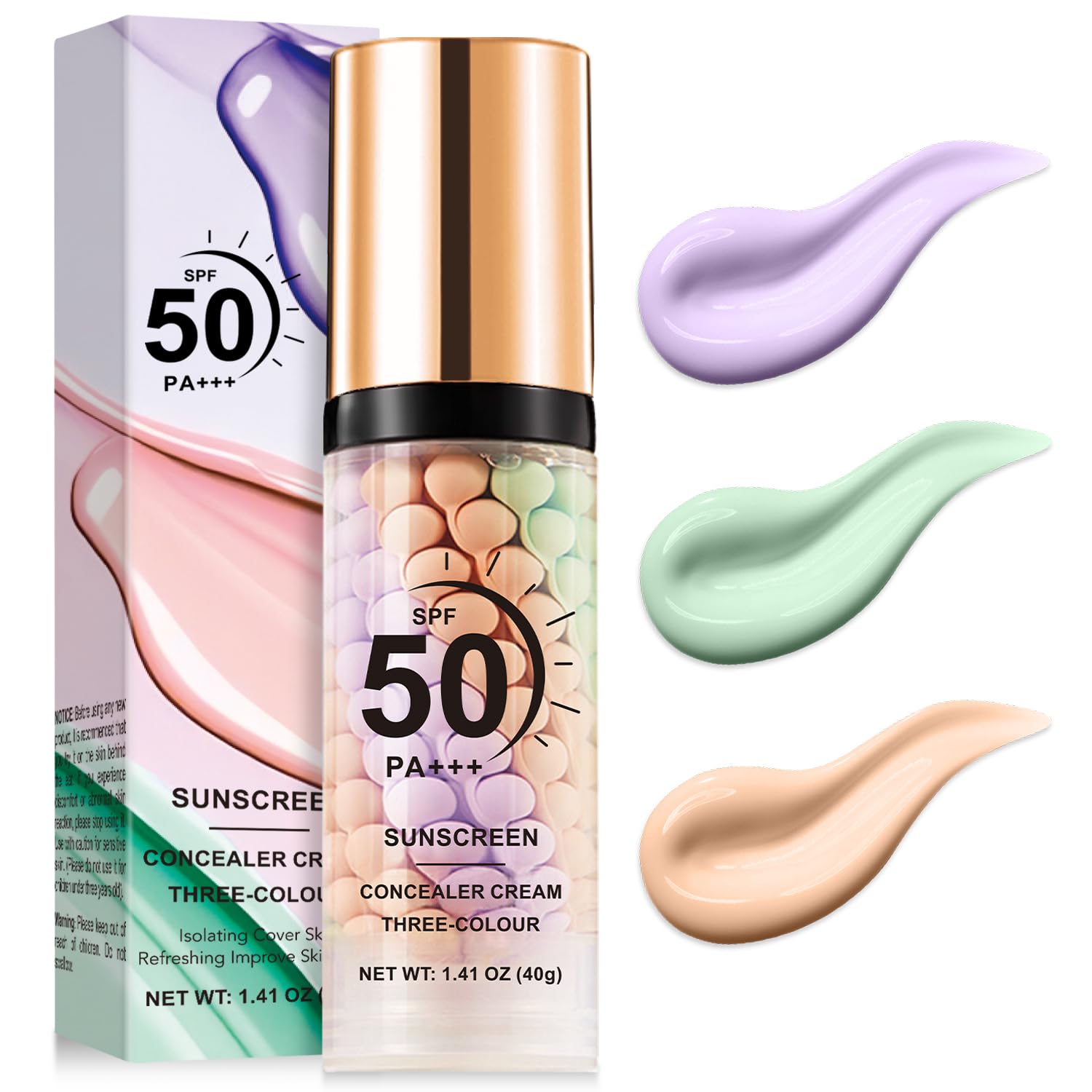 Scarman 3-in-1 serum bottle with swirl correcting tone for even complexion.