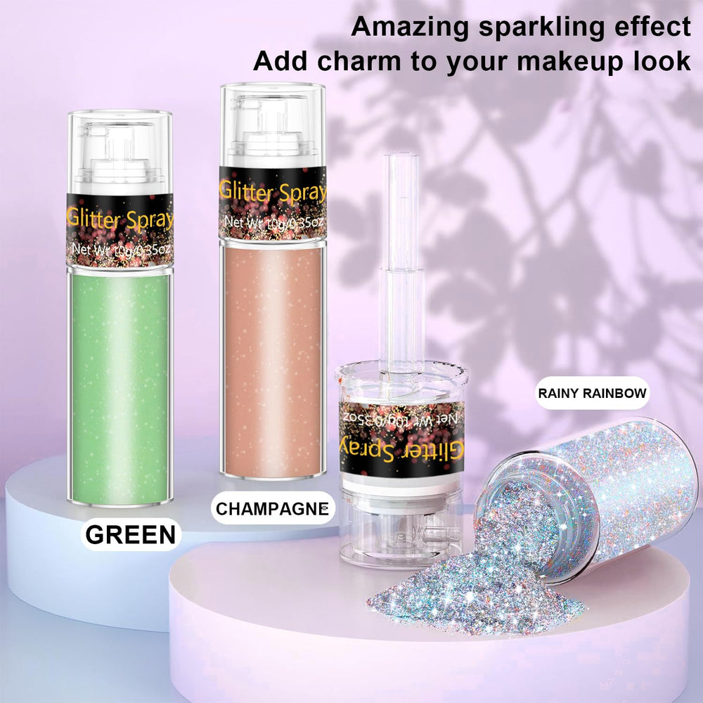 Scarman Glint-Rainbow brillo en hombros y cabello para fiestas luminosas