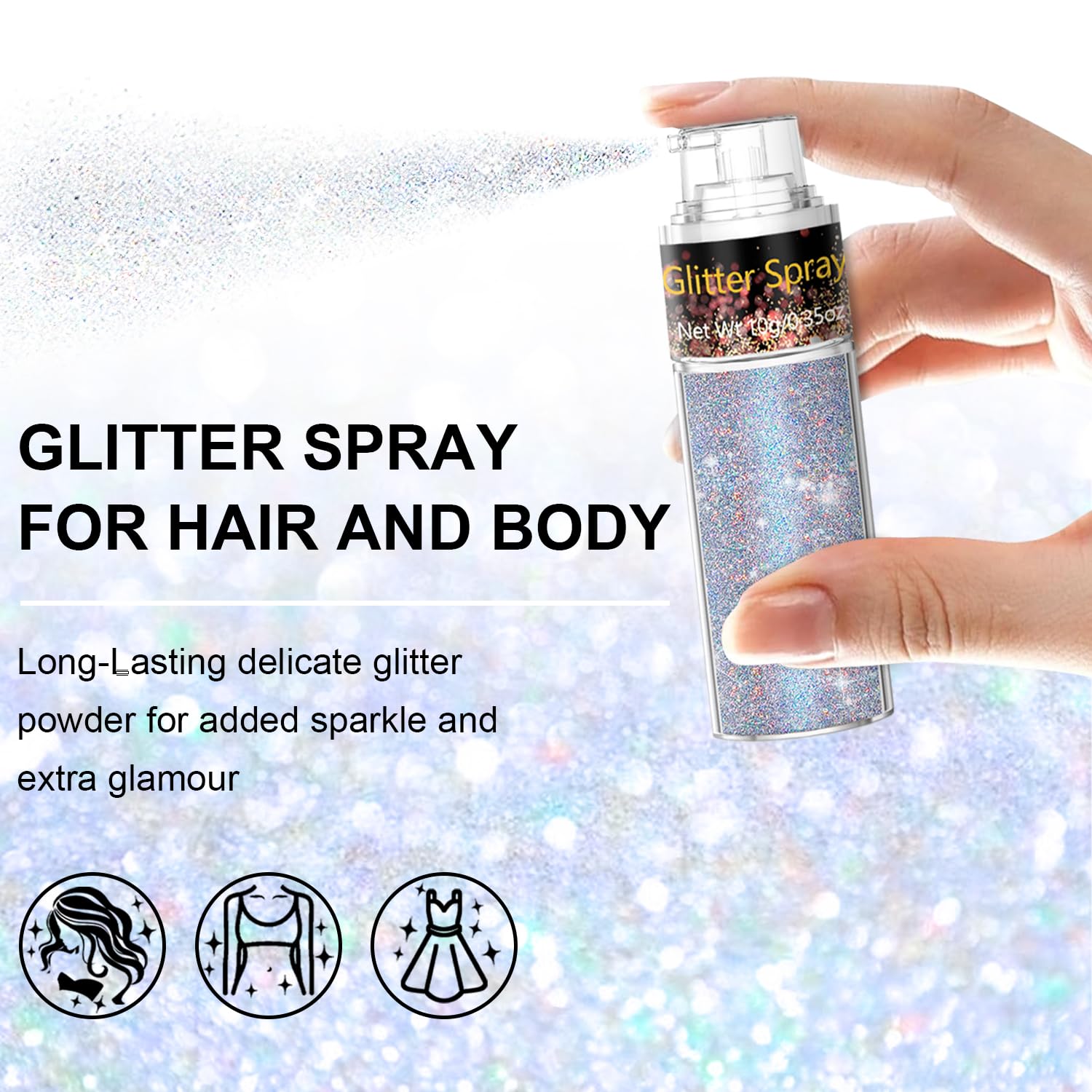 Scarman Glint-Rainbow purpurina ultrafina para destellos en cualquier estilo