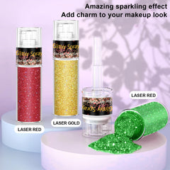 Scarman glitter dust green emphasizes fine sparkle for nails, faces, and DIY projects