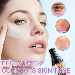 Hydrating base texture spreads smoothly across the skin.