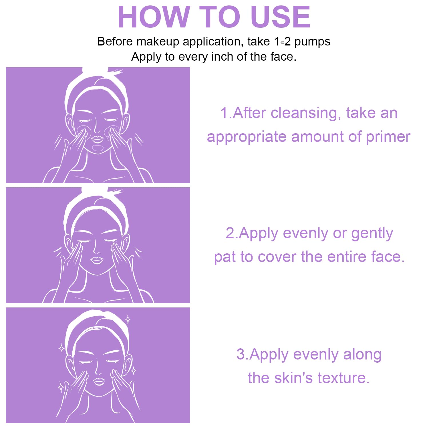 Natural glow appears after primer for a balanced base.