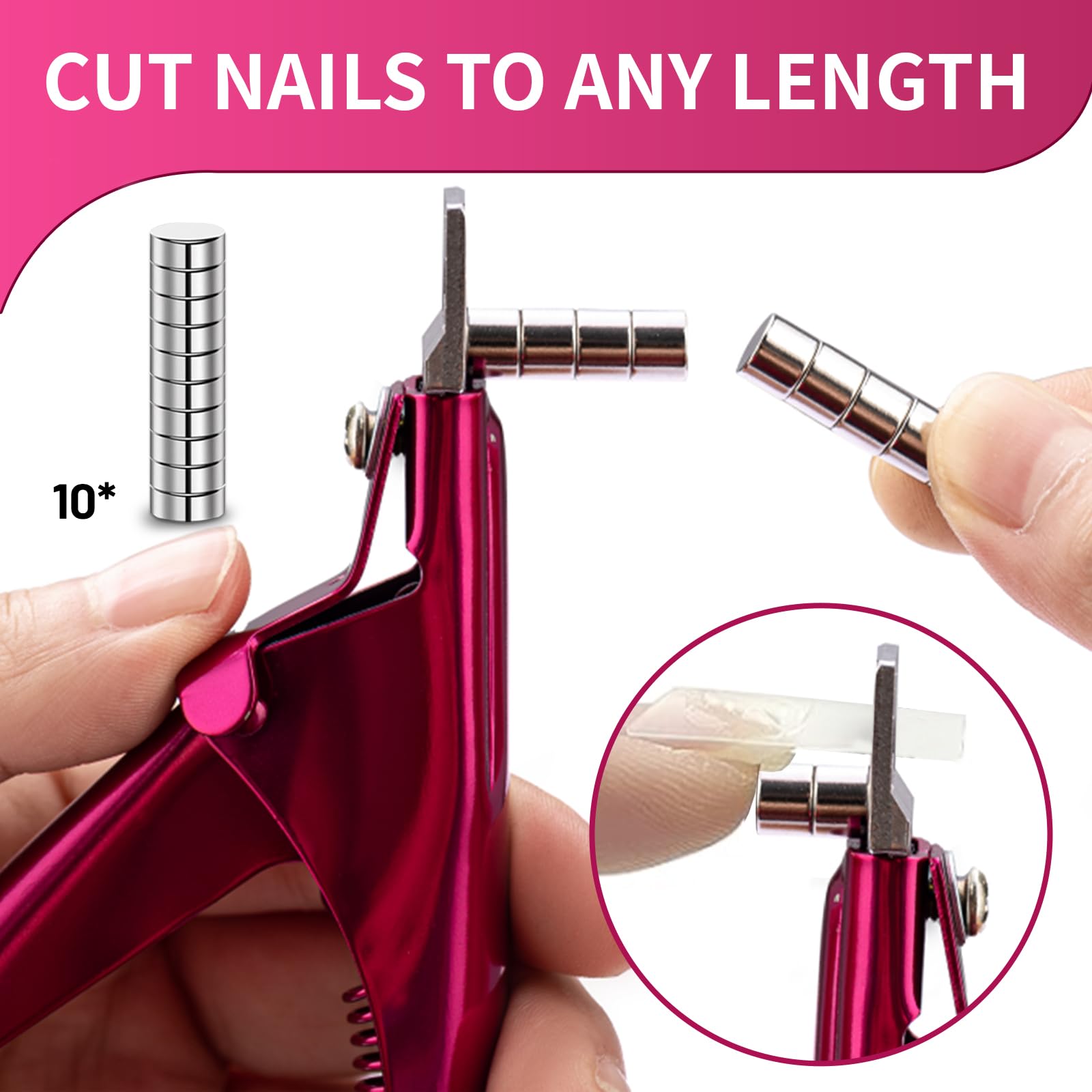Compact 5.1-inch clipper fits in a pocket for on-the-go touch-ups.