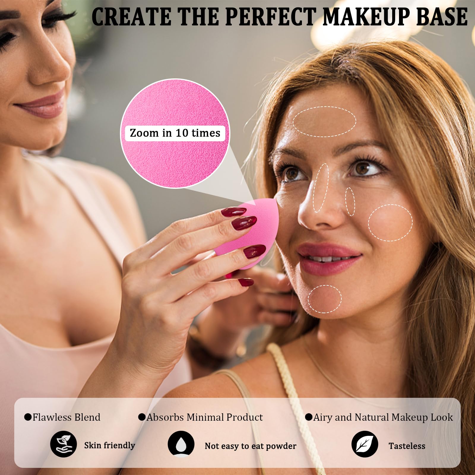Scartink concealer-blending sponge helps seamless concealment with minimal product waste.