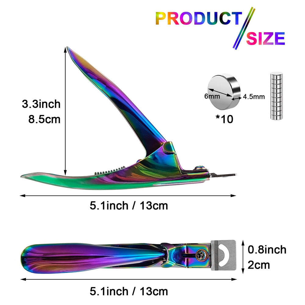 Scartink Rainbow nail clipper with ergonomic handle ensures comfortable, fatigue-free manicures.