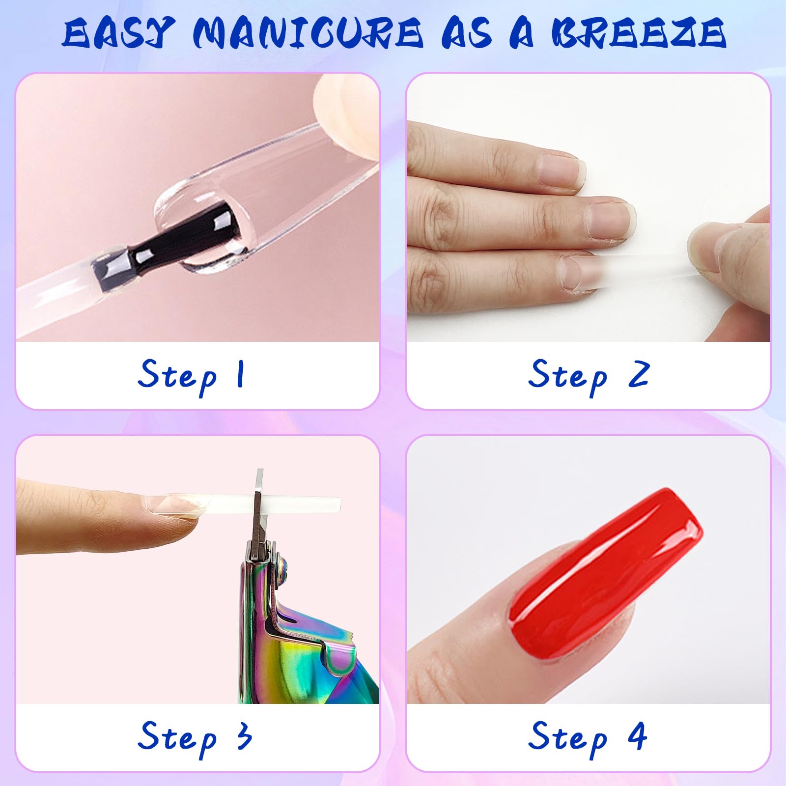 Scartink Rainbow acrylic nail cutter with high-strength spring delivers smooth cutting action.
