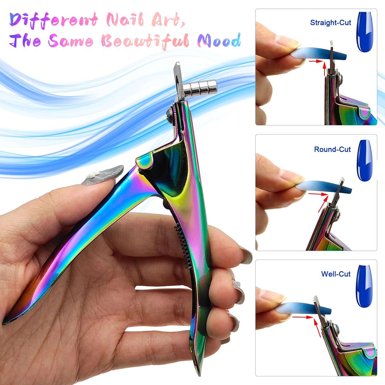 Scartink Rainbow acrylic cutter portable design fits neatly in hand for on-the-go trims.