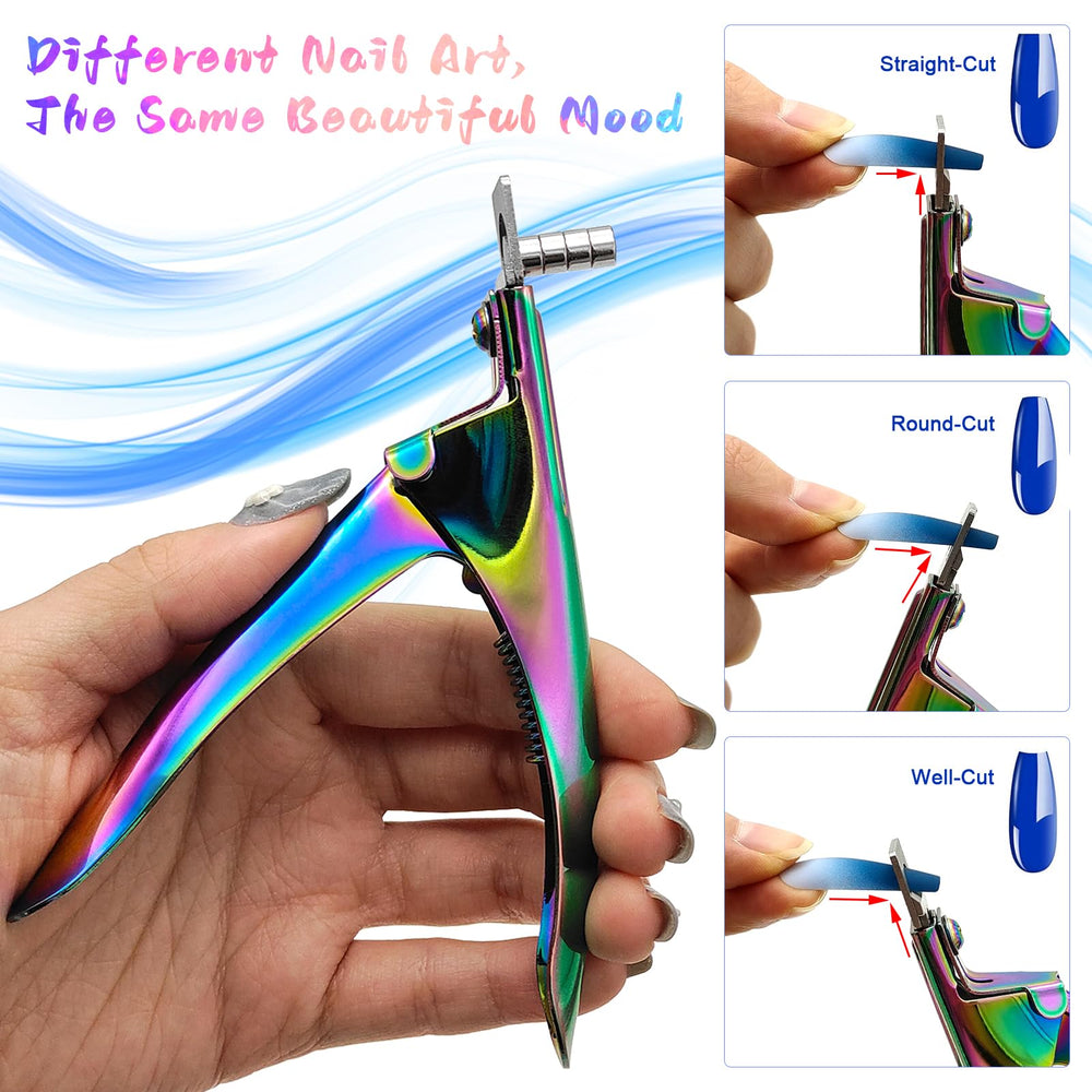 Scartink Rainbow acrylic cutter portable design fits neatly in hand for on-the-go trims.