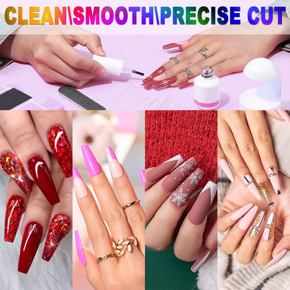 Scartink Rainbow acrylic nail cutter supports precise trims for acrylic and natural nails.