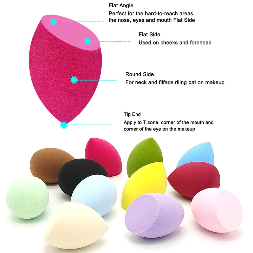 Scartink sponge works wet or dry for seamless foundation blending.