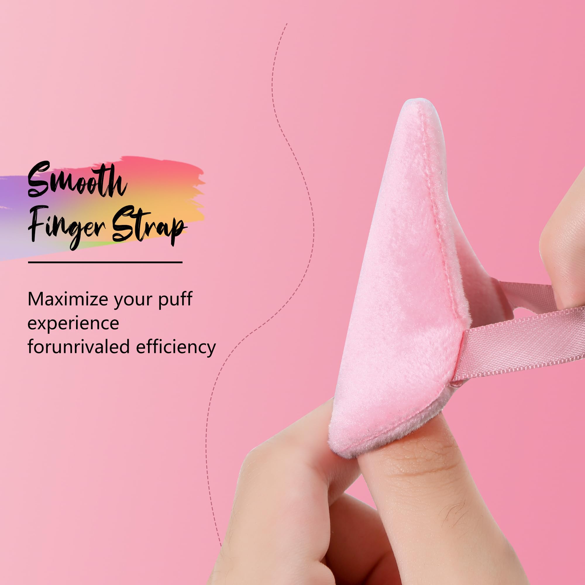 Scaups finger straps provide secure grip during makeup application.