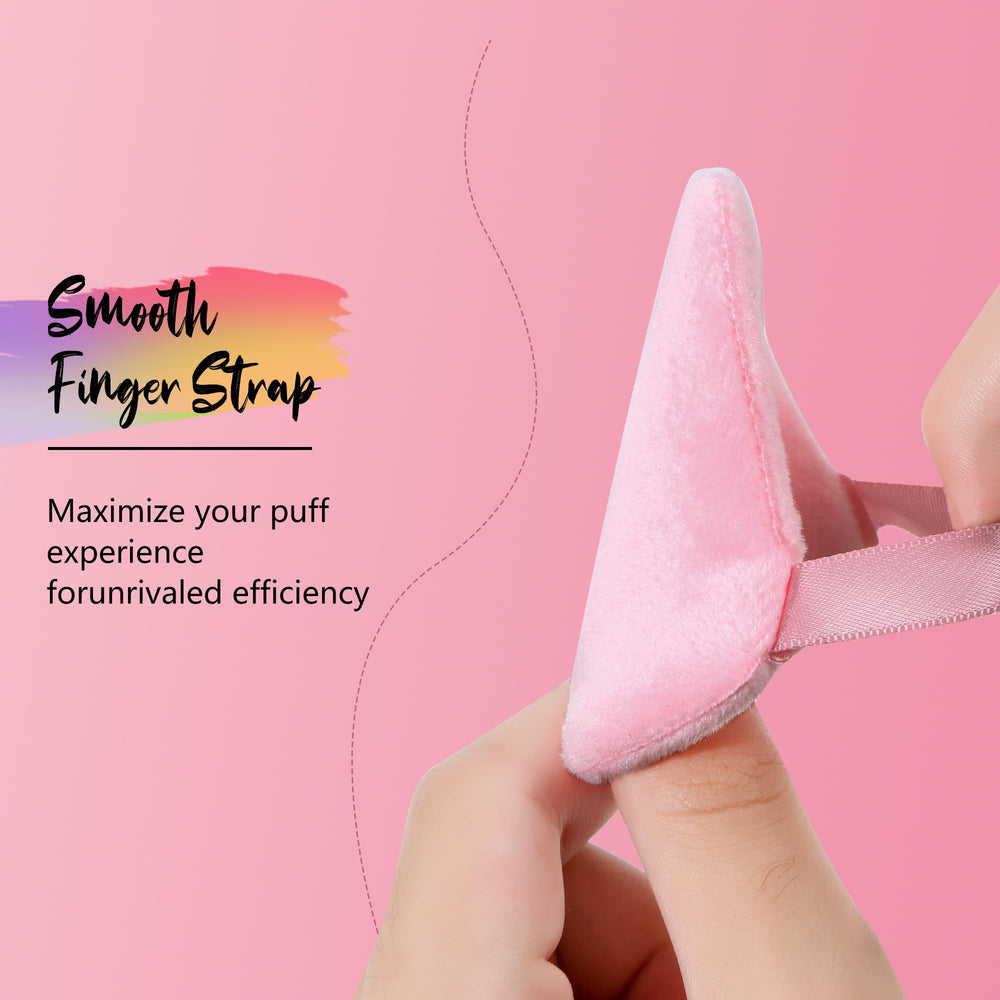 Scaups finger straps provide secure grip during makeup application.
