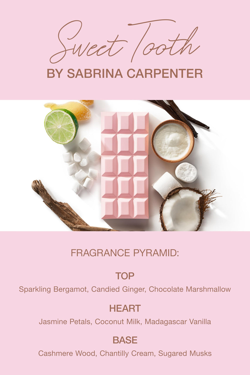 SCENT BEAUTY Sabrina Carpenter Sweet Tooth vanilla core with Chantilly cream hint