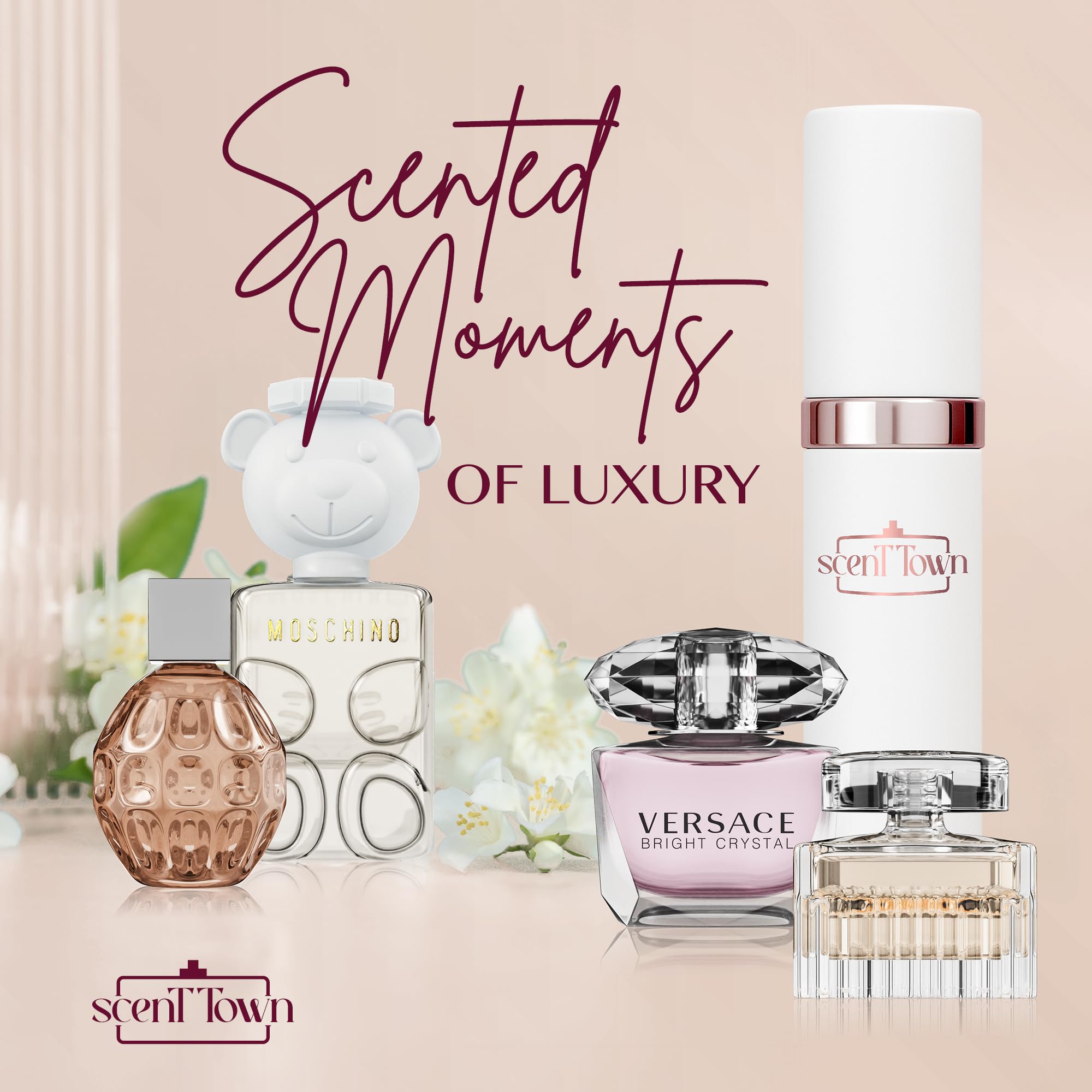 Designer fragrance sampler encouraging discovery and personal style exploration
