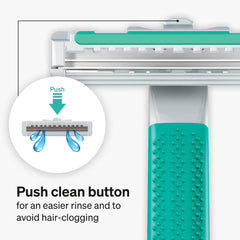 Schick Exacta2 Sensitive razor lubricating strip close-up.