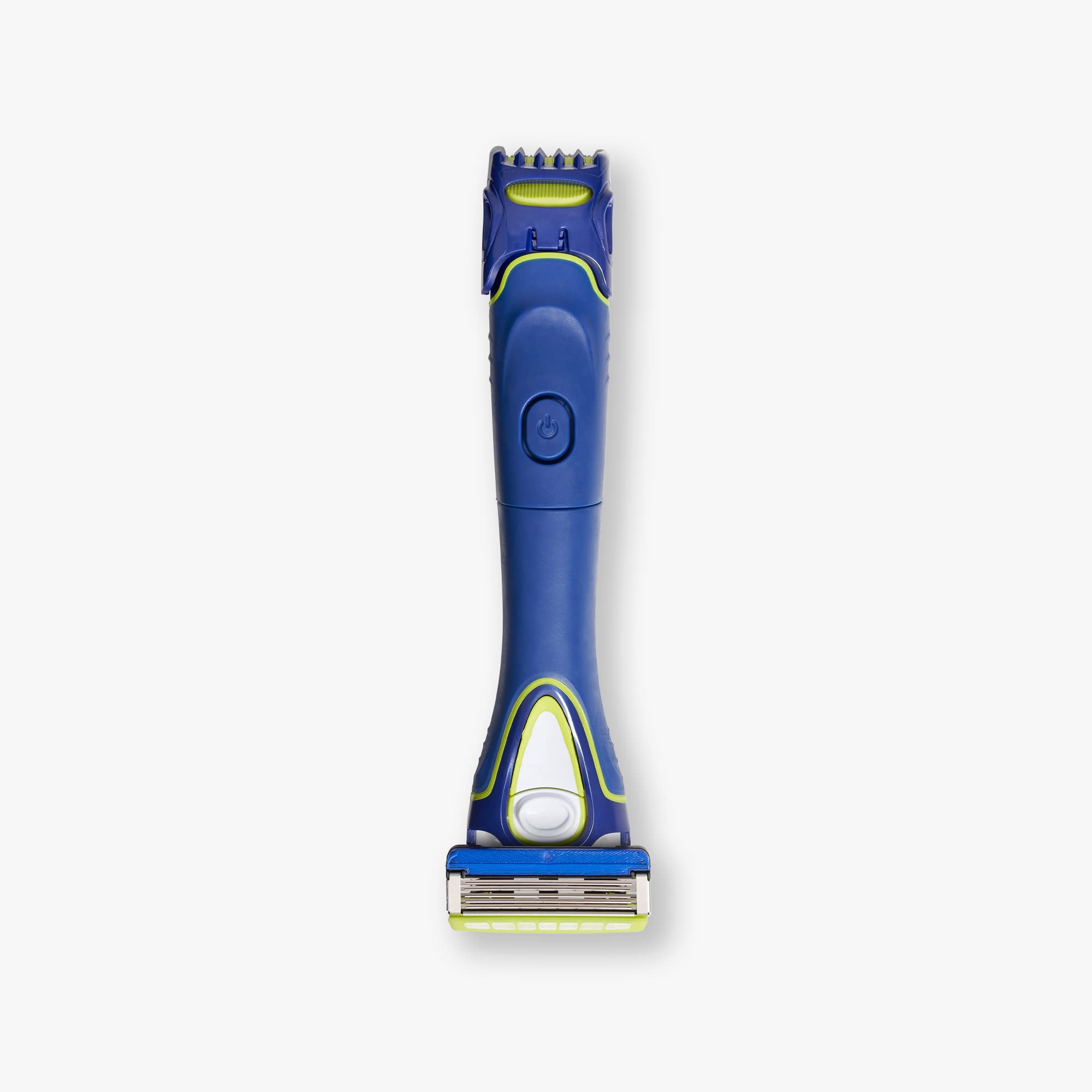 Schick Hydro 5 Groomer 3-length-comb image shows adjustable trimming options.