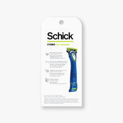 Schick Hydro 5 Groomer beard-trimmer display enabling defined edges.