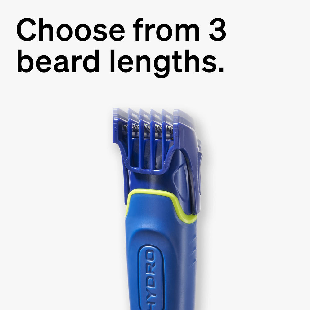 Schick Hydro 5 Groomer skinguards reduce irritation during shaving.