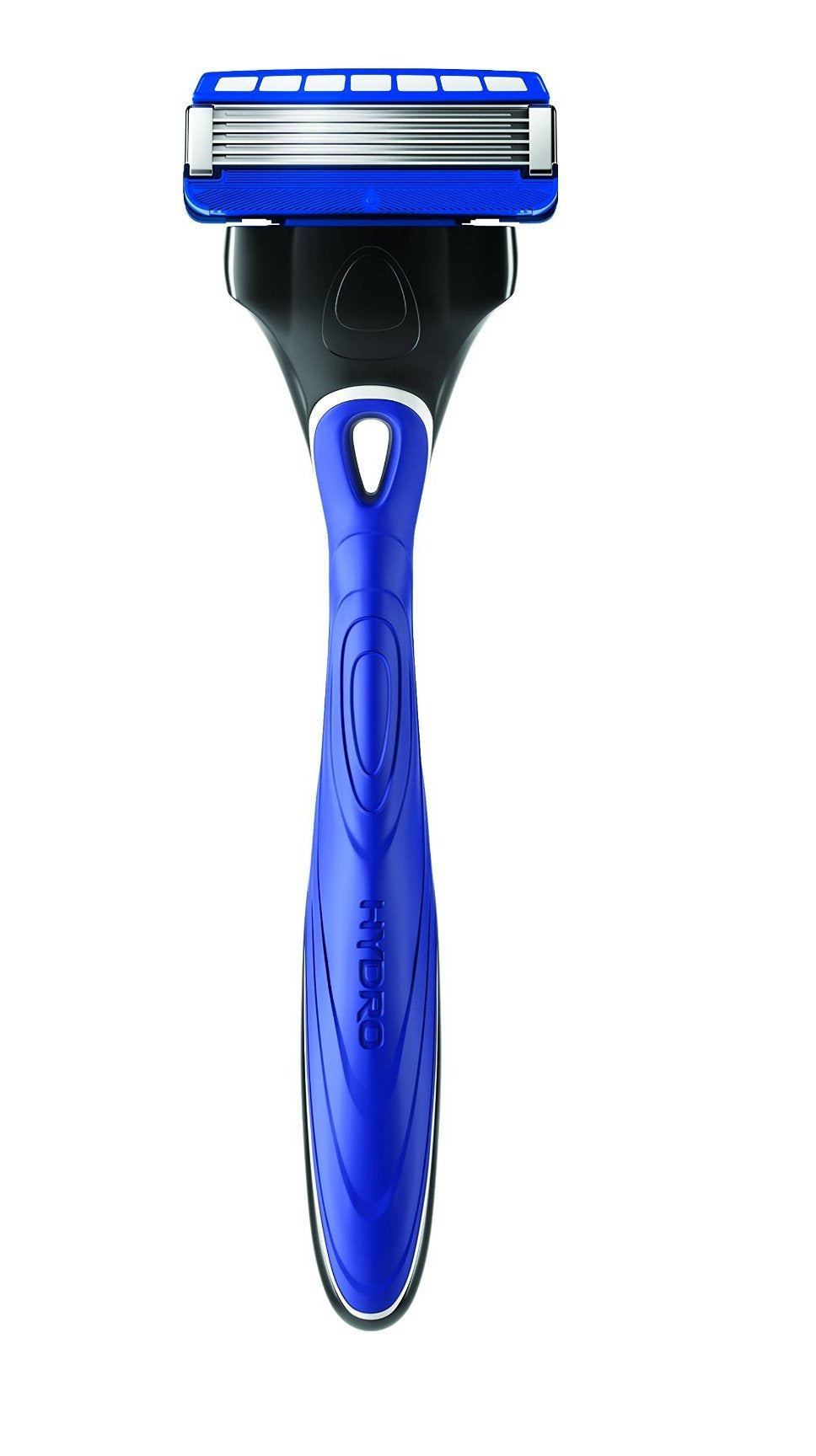 Five blades and skin guards on Schick Hydro 5 blades assembly for a smooth shave.