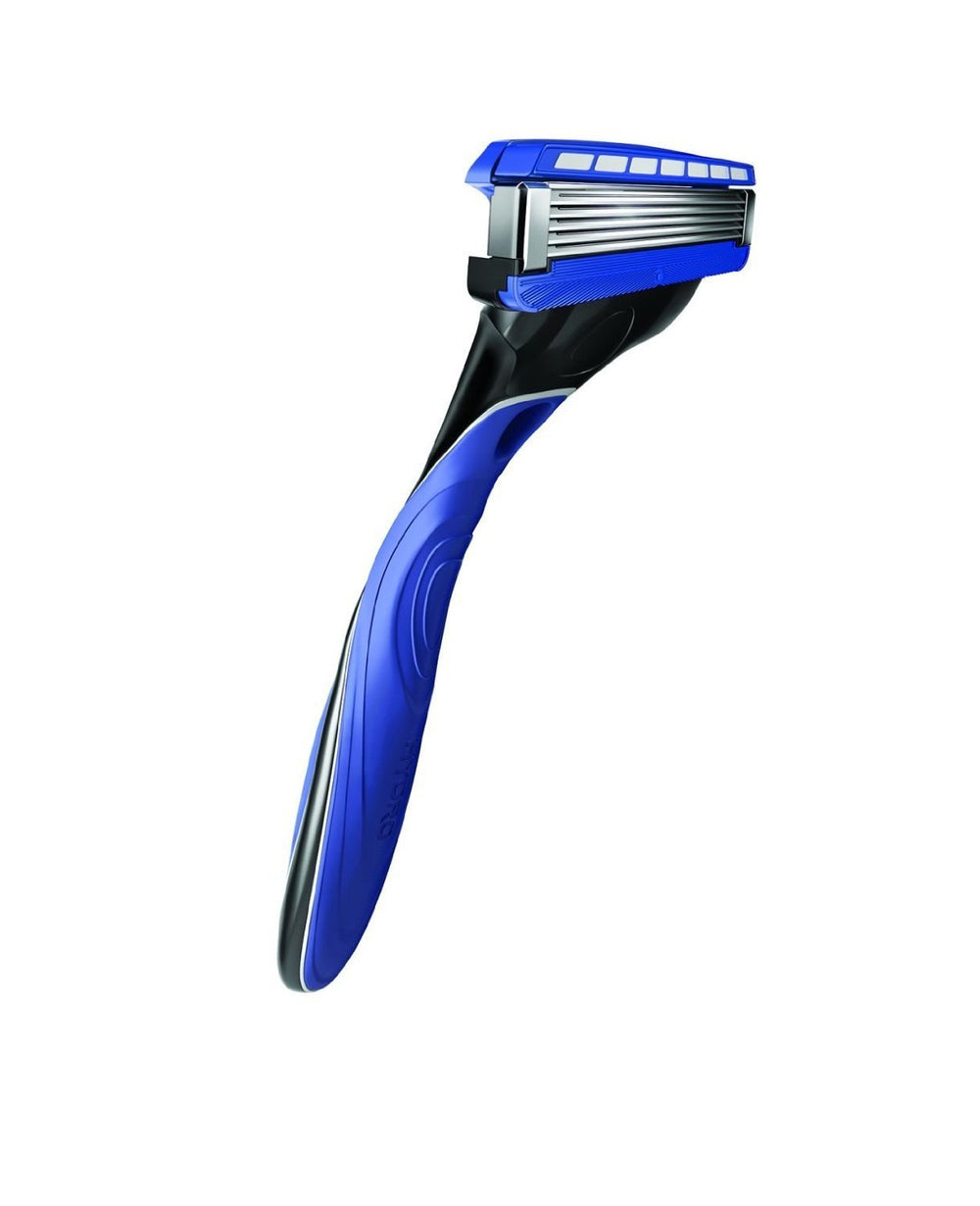 Flip Trimmer on Schick Hydro 5 enables precise trimming in tight areas.