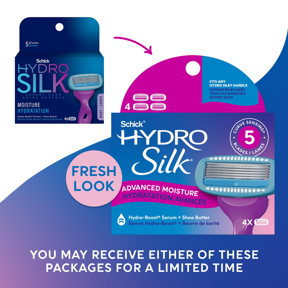 Schick Hydro Silk curve-sensing blades deliver closer performance along your natural contours