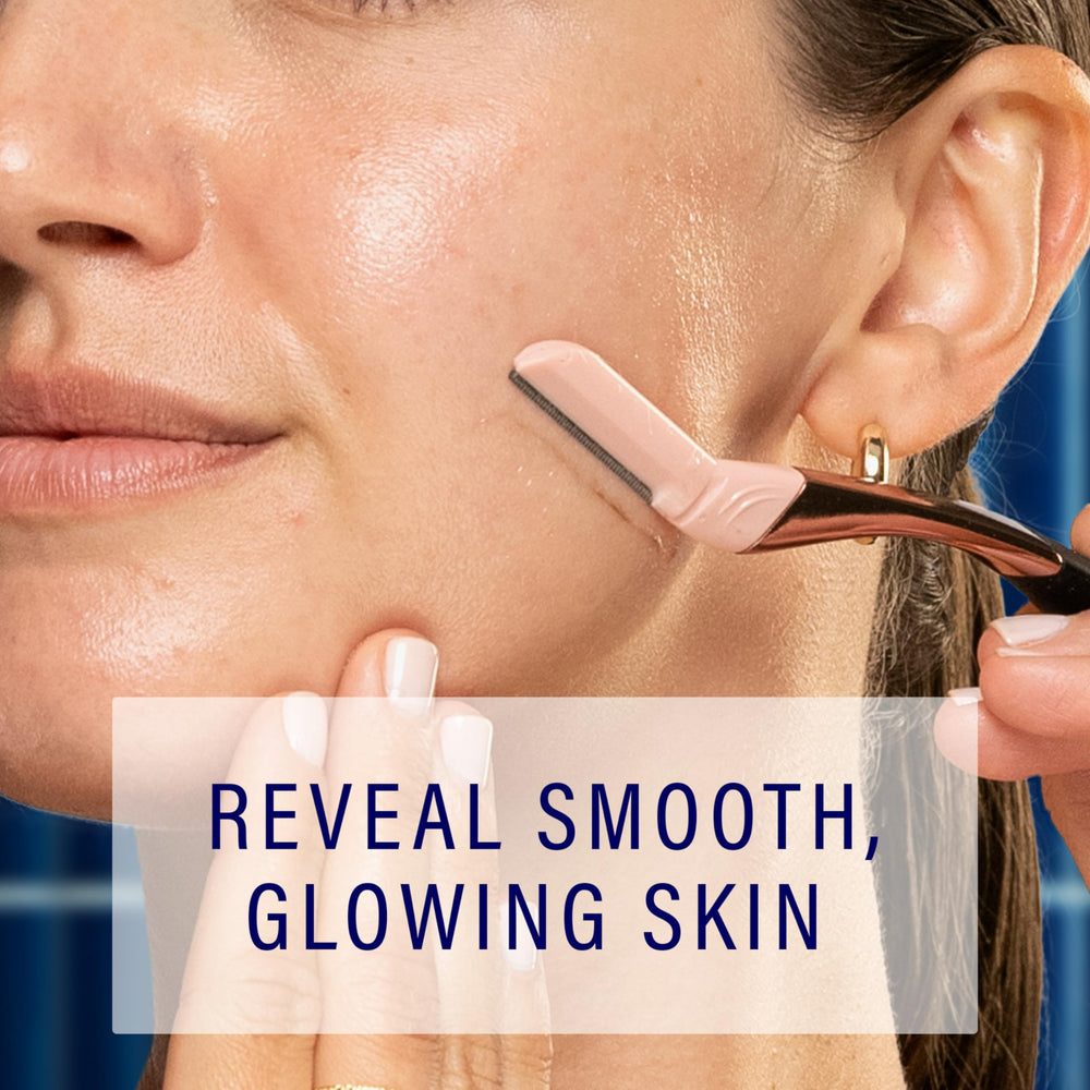 Schick Hydro Silk Dermaplaning Wand dispensing tray shown for safe edge attachment.