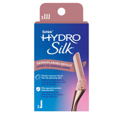 Schick Hydro Silk Dermaplaning Wand refill edges for at-home exfoliation and smooth skin.